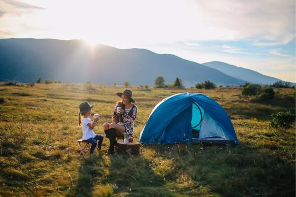how to go camping with a baby