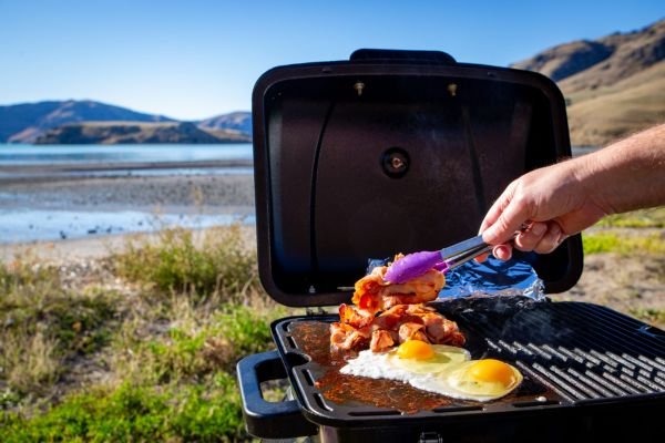 How to connect portable grill to RV