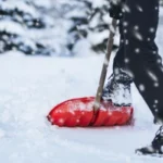 How to shovel frozen snow