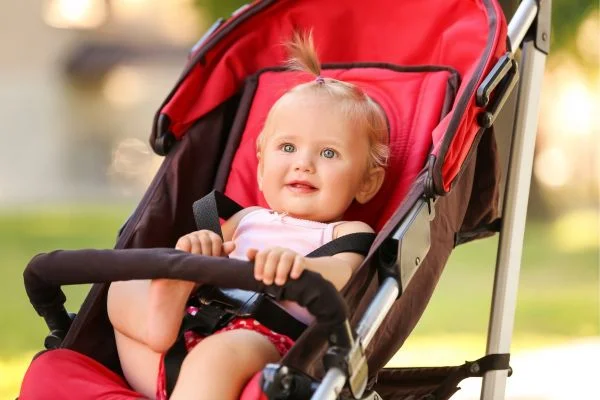 when can baby sit in stroller without car seat
